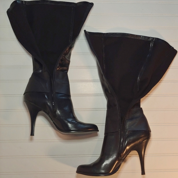 Steve Madden Brandey Black Paris Heeled Boots size 10 - Picture 9 of 16
